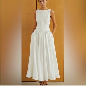 COMMENSE - brand new white button down dress. bought summer 2024, new w tags